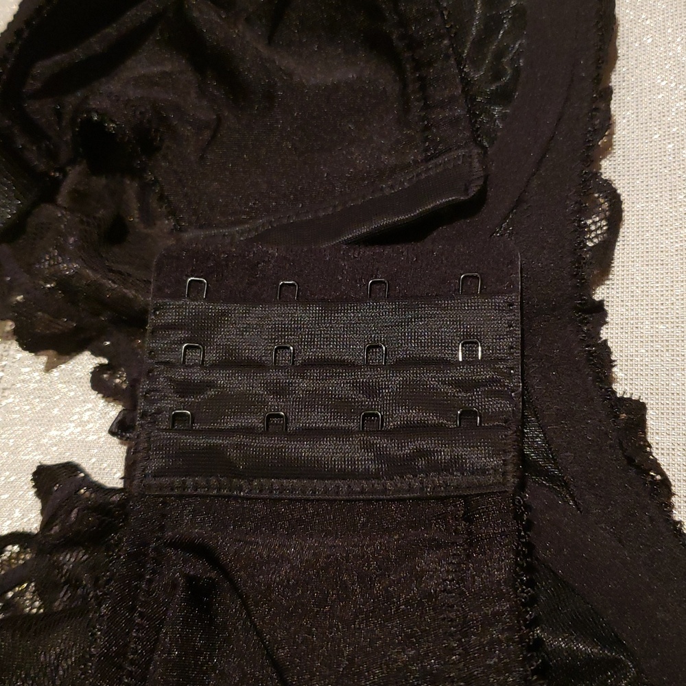 Déesse Lingerie by 'Femme Couture' Underwire Balconette Full BRA NEW BLACK Plus - Picture 7 of 16